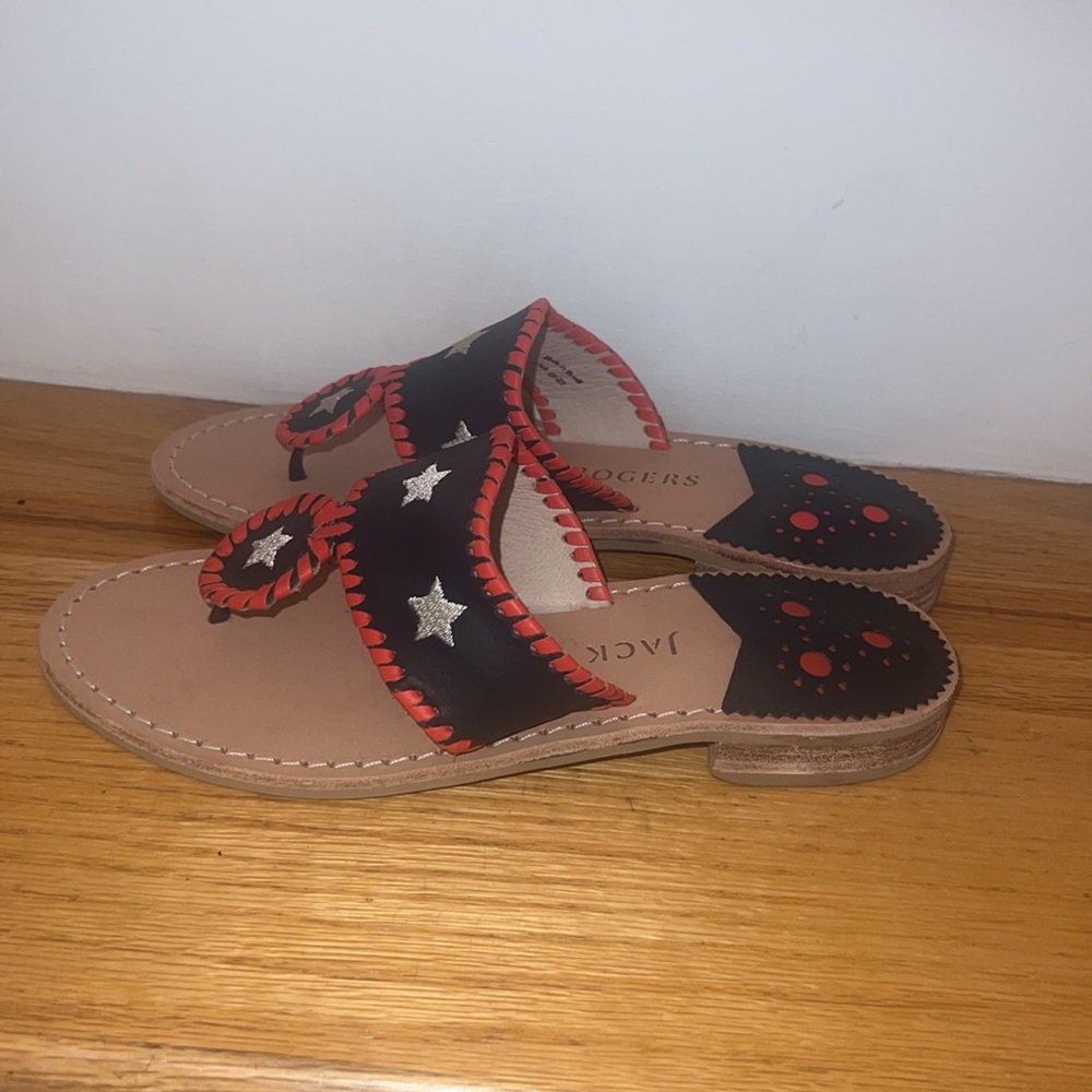 NEW jack rogers star embroider flat sandals